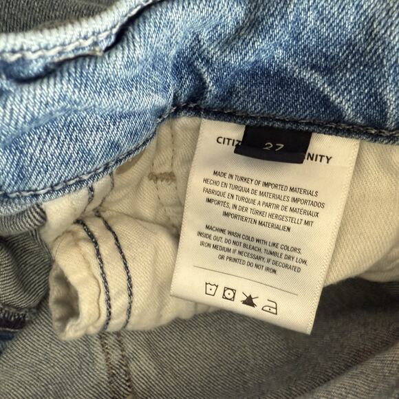Citizens of Humanity Womens Jeans Charlotte Crop Distressed Light Wash 27 - Picture 11 of 16